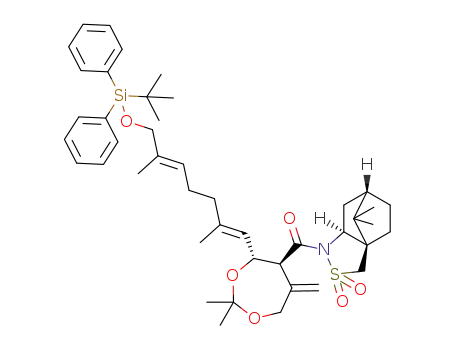 ((4R,5S)-4-((1E,5E)-7-((tert-butyldiphenylsilyl)oxy)-2,6-dimethylhepta-1,5-dien-1-yl)-2,2-dimethyl-6-methylene-1,3-dioxepan-5-yl)((3aR,6S,7aS)-8,8-dimethyl-2,2-dioxohexahydro-1H-3a,6-methanobenzo[c]isothiazol-1-yl)methanone
