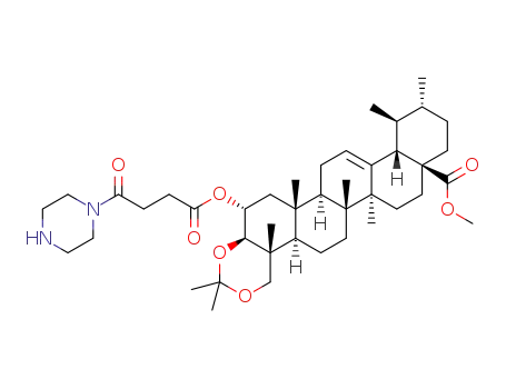 methyl 2-α-O-[4-(1-piperazinyl)-4-oxobutyryl]-3β,23-isopropylidenedioxyurs-12-ene-28-oate