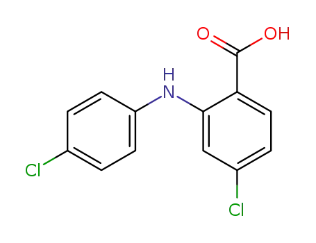 Molecular Structure of 90656-45-4 (4-chloro-2-[(4-chlorophenyl)amino]benzoic acid)