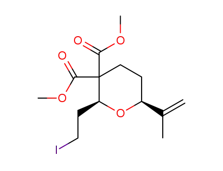 dimethyl 2-(2-iodoethyl)-6-(prop-1-en-2-yl)dihydro-2H-pyran-3,3(4H)-dicarboxylate