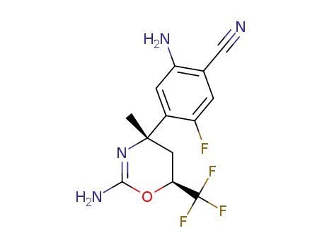 2-amino-4-((4S,6S)-2-amino-4-methyl-6-(trifluoromethyl)-5,6-dihydro-4H-1,3-oxazin-4-yl)-5-fluorobenzonitrile