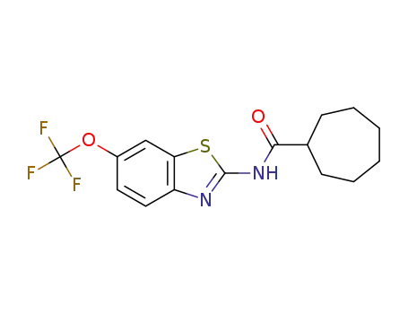 N-[6-(trifluoromethoxy)benzothiazol-2-yl]cycloheptanecarboxamide