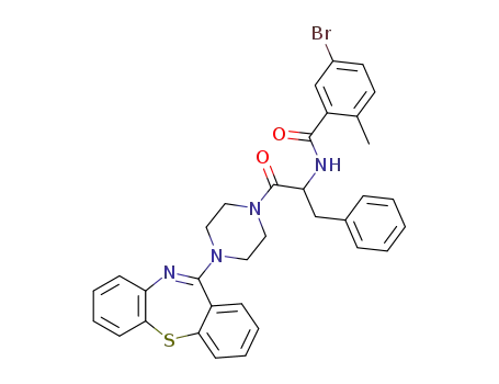 5-bromo-N-(1-(4-(dibenzo[b,f][1,4]thiazepin-11-yl)piperazin-1-yl)-1-oxo-3-phenylpropan-2-yl)-2-methylbenzamide