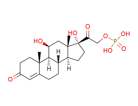 11beta,17,21-trihydroxypregn-4-ene-3,20-dione 21-(dihydrogen phosphate)