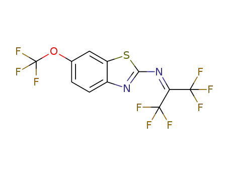 N-(2,2,2-trifluoro-1-trifluoromethylethylidene)-6-(trifluoromethoxy)benzothiazol-2-ylamine