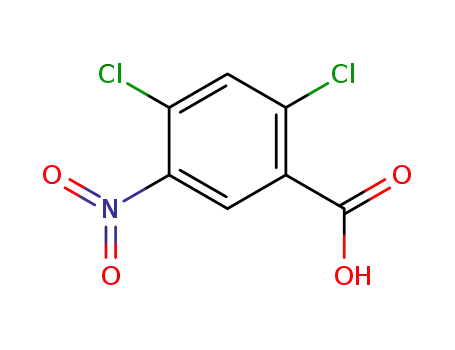Molecular Structure of 19861-62-2 (2,4-Dichloro-5-nitrobenzoic acid)
