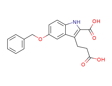 5-benzyloxy-3-(2-carboxy-ethyl)-indole-2-carboxylic acid