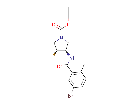 tert-butyl (3R,4S)-3-(5-bromo-2-methylbenzamido)-4-fluoropyrrolidine-1-carboxylate