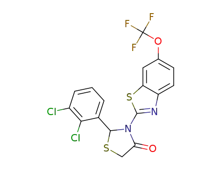 3-(6-trifluoromethoxy-benzo[d]thiazol-2-yl)-2-(2,3-dichlorophenyl)thiazolidin-4-one