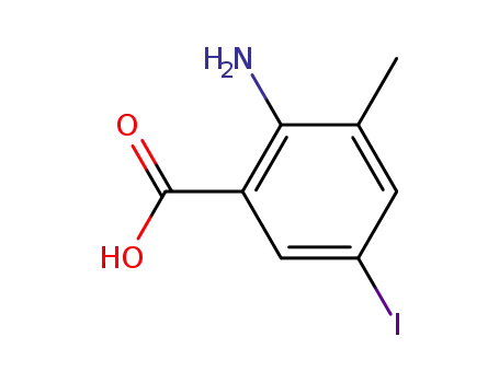 Molecular Structure of 108857-24-5 (2-AMINO-5-IODO-3-METHYLBENZOIC ACID)