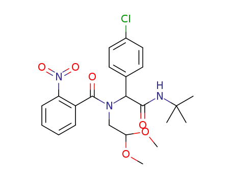 N-(2-(tert-butylamino)-1-(4-chlorophenyl)-2-oxoethyl)-N-(2,2-dimethoxyethyl)-2-nitrobenzamide