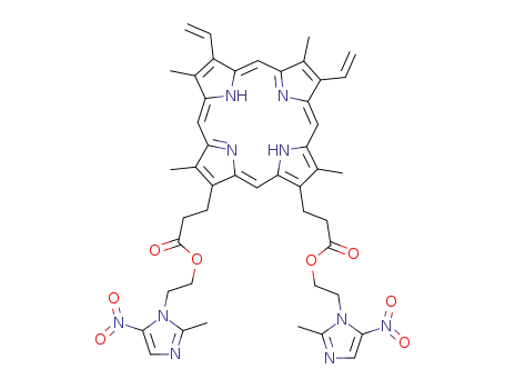 2,7,12,18-tetramethyl-13,17-bis[2-(2-methyl-5-nitro-1H-imidazol-1-yl)ethoxycarbonylethyl]-3,8-divinyloporphyrin