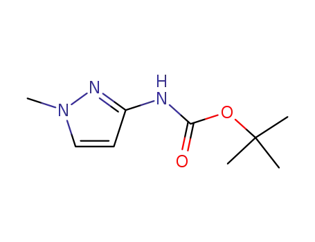 Molecular Structure of 128883-86-3 (Carbamic acid, (1-methyl-1H-pyrazol-3-yl)-, 1,1-dimethylethyl ester (9CI))