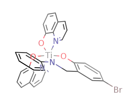 (N-(phenyl)-5-bromobenzylamine-2-ato)-bis(8-quinolinato)titanium(IV)