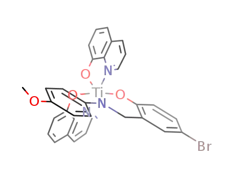 (N-(4-methoxyphenyl)-5-bromobenzylamine-2-ato)-bis(8-quinolinato)titanium(IV)