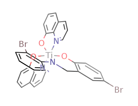 (N-(2-bromophenyl)-5-bromobenzylamine-2-ato)-bis(8-quinolinato)titanium(IV)