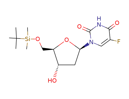 Molecular Structure of 129816-30-4 (Uridine, 2'-deoxy-5'-O-[(1,1-dimethylethyl)dimethylsilyl]-5-fluoro-)