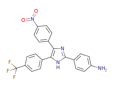 4-(4-(4-nitrophenyl)-5-(4-(trifluoromethyl)phenyl)-1H-imidazol-2-yl)aniline