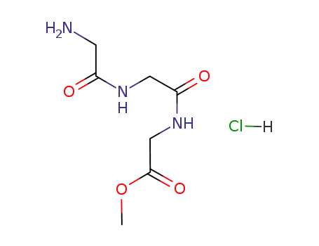 Molecular Structure of 39692-67-6 (Glycine, N-(N-glycylglycyl)-, methyl ester, monohydrochloride)