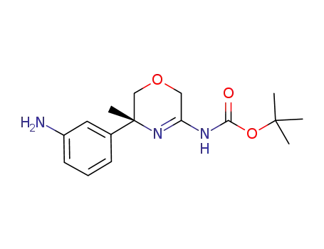 (R)-[5-(3-aminophenyl)-5-methyl-5,6-dihydro-2H-[1,4]oxazin-3-yl]carbamic acid tert-butyl ester
