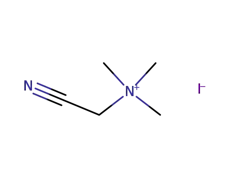Molecular Structure of 82272-28-4 (2-(Dimethylamino)acetonitrile  methyl  iodide,  (N-Iodo-N,N,N-trimethylamino)acetonitrile,  1-Cyano-N,N,N-trimethyl-methanaminium  iodide)