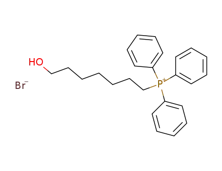 Molecular Structure of 76771-95-4 (Phosphonium, (7-hydroxyheptyl)triphenyl-, bromide)
