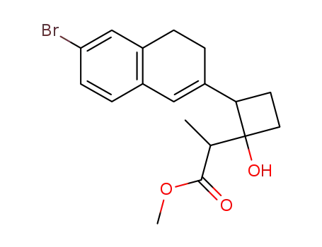 2-(6-bromo-3,4-dihydronaphthalen-2-yl)-1-(1-(carbmethoxy)ethyl)cyclobutanol