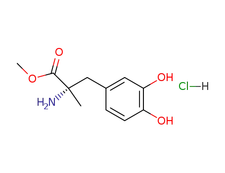 Molecular Structure of 115054-62-1 (L-α-Methyl DOPA Methyl Ester Hydrochloride)