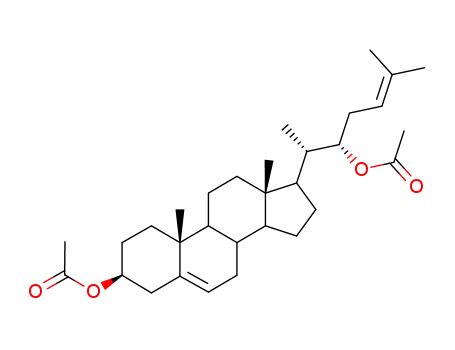 Acetic acid (S)-1-[(S)-1-((3S,10R,13S)-3-acetoxy-10,13-dimethyl-2,3,4,7,8,9,10,11,12,13,14,15,16,17-tetradecahydro-1H-cyclopenta[a]phenanthren-17-yl)-ethyl]-4-methyl-pent-3-enyl ester