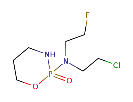 Molecular Structure of 5001-29-6 (N-(2-chloroethyl)-N-(2-fluoroethyl)-1,3,2-oxazaphosphinan-2-amine 2-oxide)