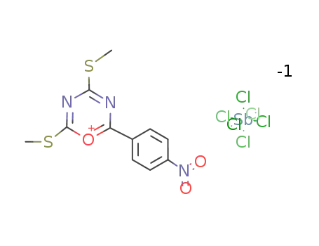 2,4-Bis(methylthio)-6-(4-nitrophenyl)-1,3,5-oxadiazinium-hexachloroantimonat(V)