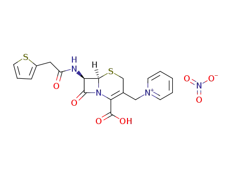(6R,7R)-N-<7-(thien-2-ylacetamido)ceph-3em-3-ylmethyl>-pyridinium-4-carboxylate hydronitrate