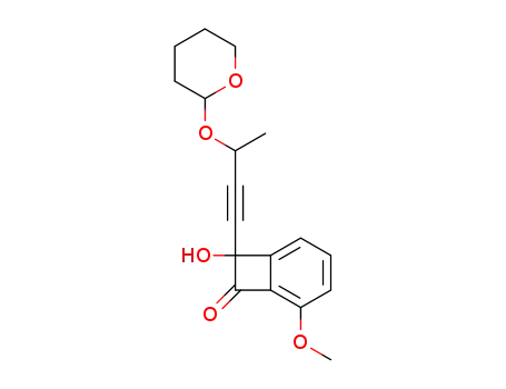 5-Hydroxy-1-methoxy-5-<3-(tetrahydropyran-2-yloxy)butynyl>benzocyclobuten-6-one