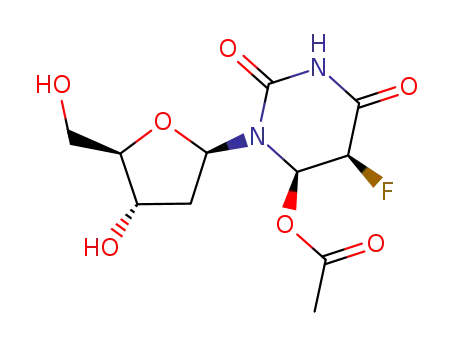 Acetic acid (4R,5S)-5-fluoro-3-((2R,4S,5R)-4-hydroxy-5-hydroxymethyl-tetrahydro-furan-2-yl)-2,6-dioxo-hexahydro-pyrimidin-4-yl ester