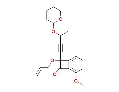 1-Methoxy-5-(2-propenyloxy)-5-<3-(tetrahydropyran-2-yloxy)butyn-1-yl>benzocyclobuten-6-one