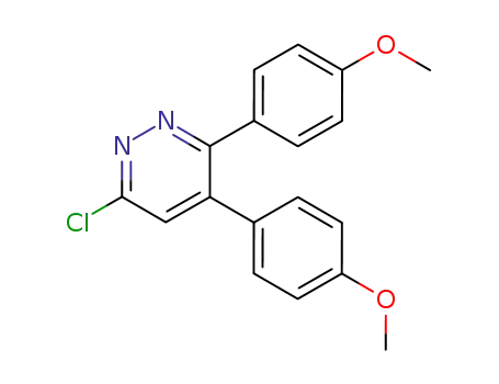 Molecular Structure of 67820-94-4 (Pyridazine, 6-chloro-3,4-bis(4-methoxyphenyl)-)