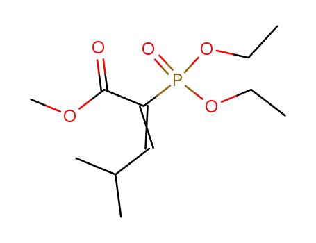Molecular Structure of 660428-50-2 (2-Pentenoic acid, 2-(diethoxyphosphinyl)-4-methyl-, methyl ester)