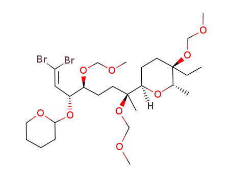 (3R,4S,7S)-1,1-dibromo-7-<(2R,5R,6S)-5-ethyl-5-methoxymethoxy-6-methyltetrahydropyran-2-yl>-4,7-bismethoxymethoxy-3-(tetrahydropyran-2-yloxy)oct-1-ene