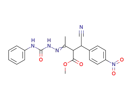 Methyl 2-(α-cyano-4-nitrobenzyl)acetoacetate phenylaminocarbonylhydrazone