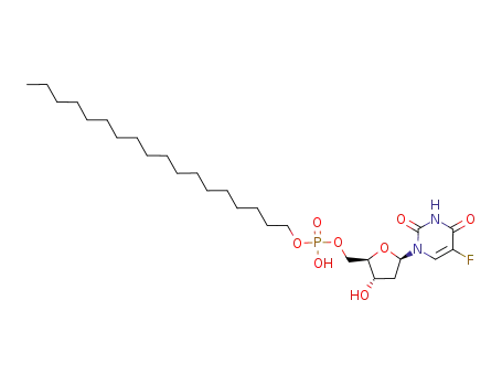 Phosphoric acid (2R,3S,5R)-5-(5-fluoro-2,4-dioxo-3,4-dihydro-2H-pyrimidin-1-yl)-3-hydroxy-tetrahydro-furan-2-ylmethyl ester octadecyl ester