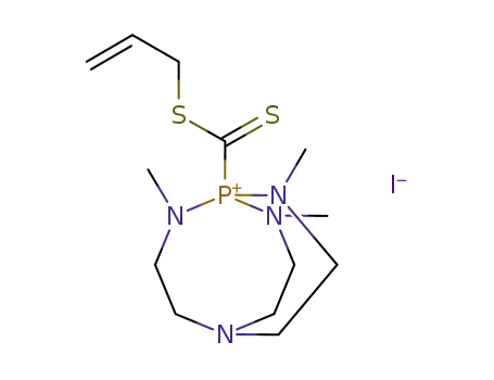 1-Allylsulfanylthiocarbonyl-2,8,9-trimethyl-2,5,8,9-tetraaza-1-phosphonia-bicyclo[3.3.3]undecane; iodide