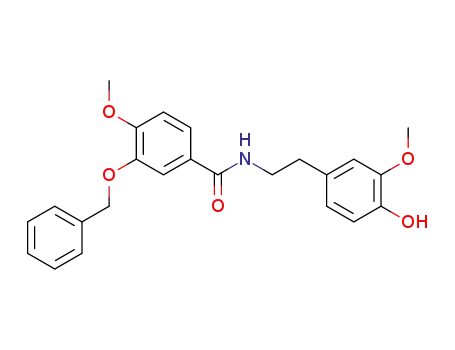 Molecular Structure of 113332-61-9 (Benzamide,
N-[2-(4-hydroxy-3-methoxyphenyl)ethyl]-4-methoxy-3-(phenylmethoxy)-)