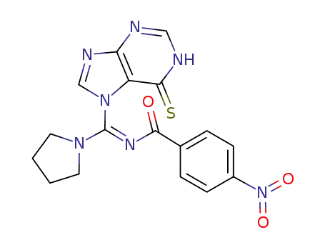 N-<(6,7-dihydro-6-thioxo-1H-purin-7-yl)(pyrrolidin-1-yl)methyliden>-4-nitrobenzamid