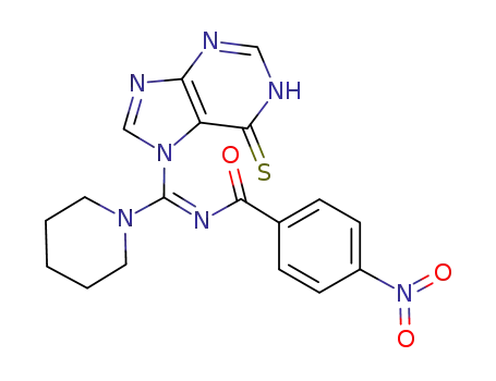 N-<(6,7-dihydro-6-thioxo-1H-purin-7-yl)(piperidin-1-yl)methyliden>-4-nitrobenzamid