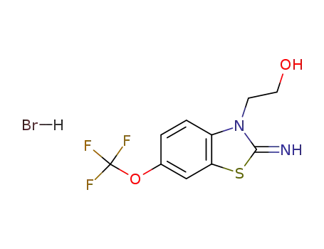 3-(2-hydroxyethyl)-6-trifluoromethoxy-2-benzothiazoline hydrobromide