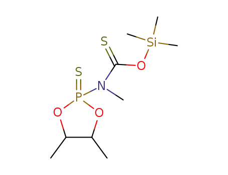 O-(trimethylsilyl) <<(1,2-dimethylethylene)dioxy>phosphinothioyl>methylthiocarbamate