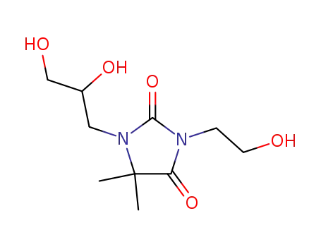 3-(2-hydroxyethyl)-1-(2,3-dihydroxypropyl)-5,5-dimethylhydantoin