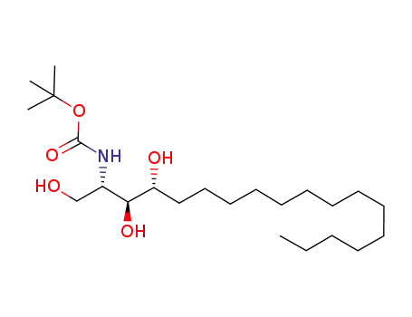 Molecular Structure of 175696-50-1 (N-tert-Butyloxycarbonyl-D-ribo-phytosphingosine)