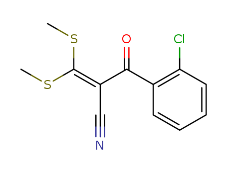 Benzenepropanenitrile, a-[bis(methylthio)methylene]-2-chloro-b-oxo-