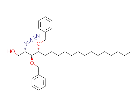 Molecular Structure of 202812-10-0 (1-Octadecanol, 2-azido-3,4-bis(phenylmethoxy)-, (2S,3S,4R)-)